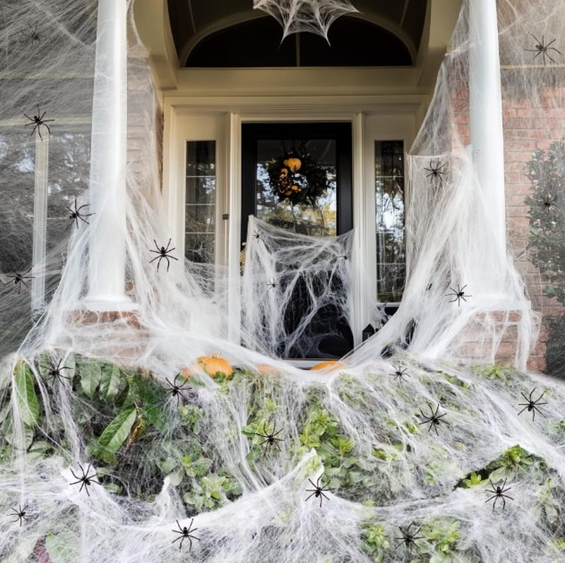 Toile d'Araignée Coton Halloween Déco de Fête